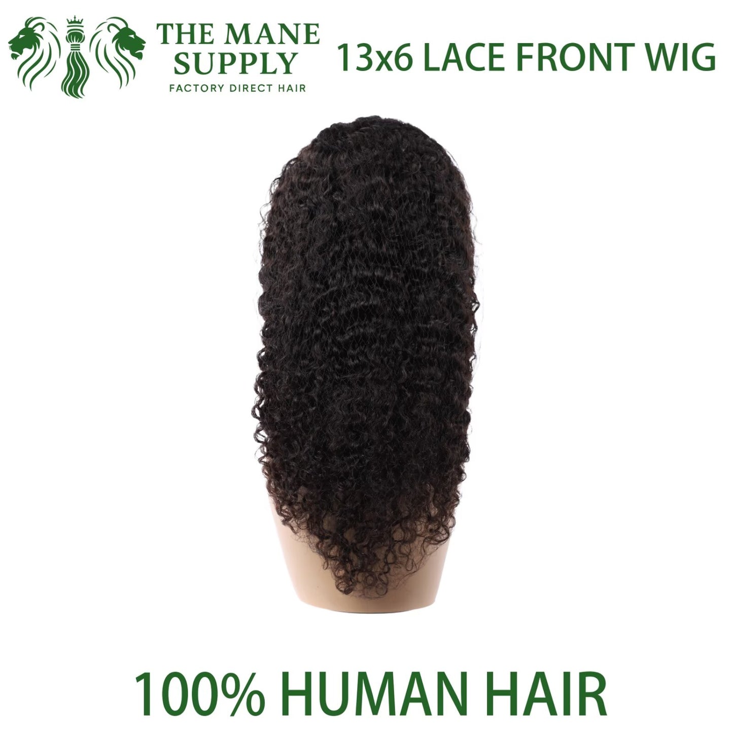 The Mane Supply 13x6 Burmese Curl Lace Front Wigs Human Hair Pre Plucked 180% Density Natural & Healthy Soft Comfortable
