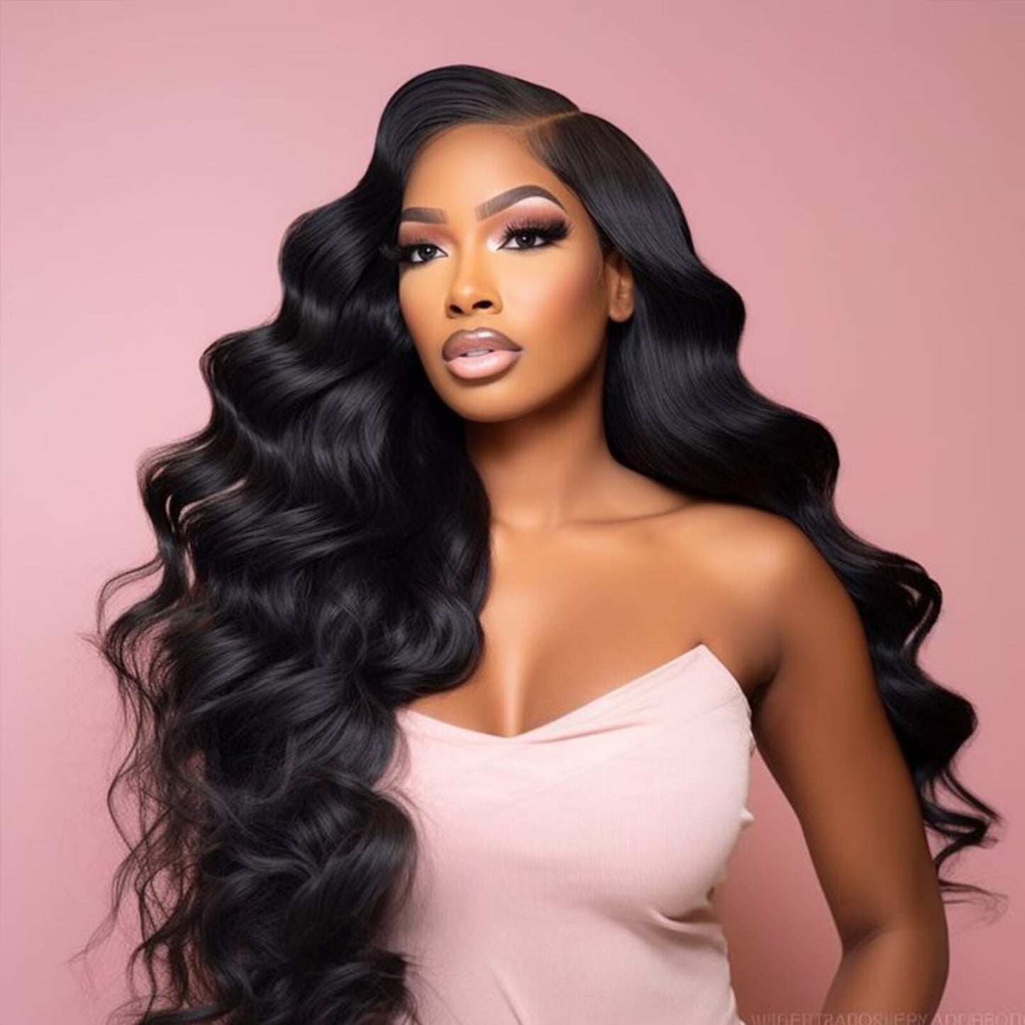The Mane Supply Body Wave Bundles Human Hair 9A+ 100% Unprocessed Virgin Human Hair 1b#