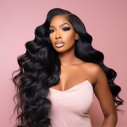 The Mane Supply Body Wave Bundles Human Hair 9A+ 100% Unprocessed Virgin Human Hair 1b#