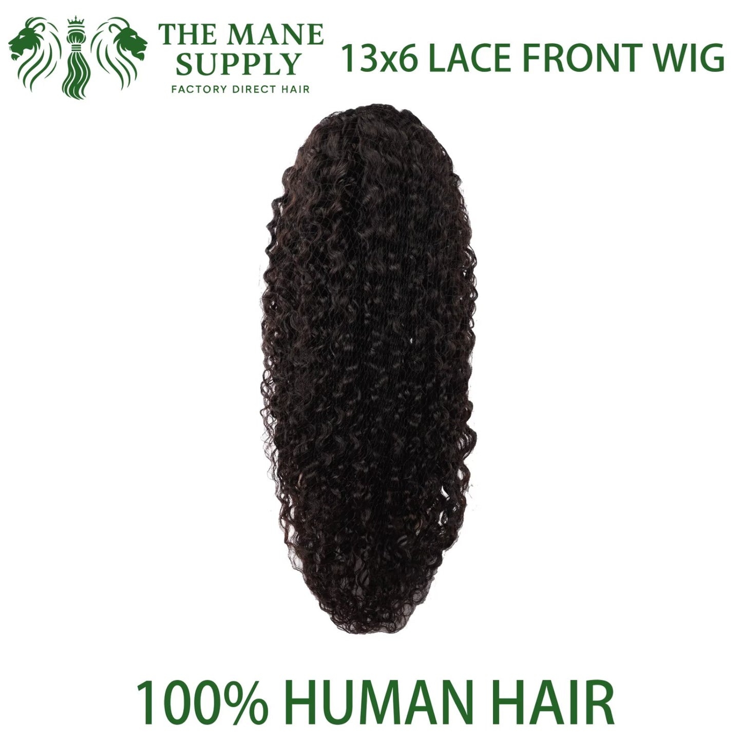 The Mane Supply 13x6 Water Wave Lace Front Wigs Human Hair Pre Plucked 180% Density Natural & Healthy Soft Comfortable