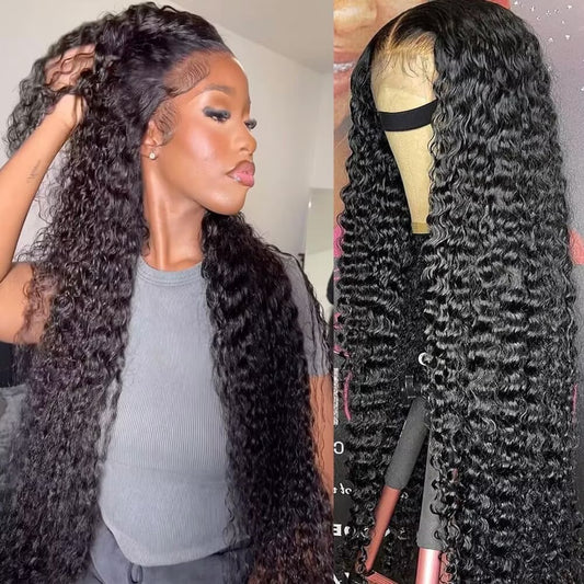 The Mane Supply 13x6 Water Wave Lace Front Wigs Human Hair Pre Plucked 180% Density Natural & Healthy Soft Comfortable