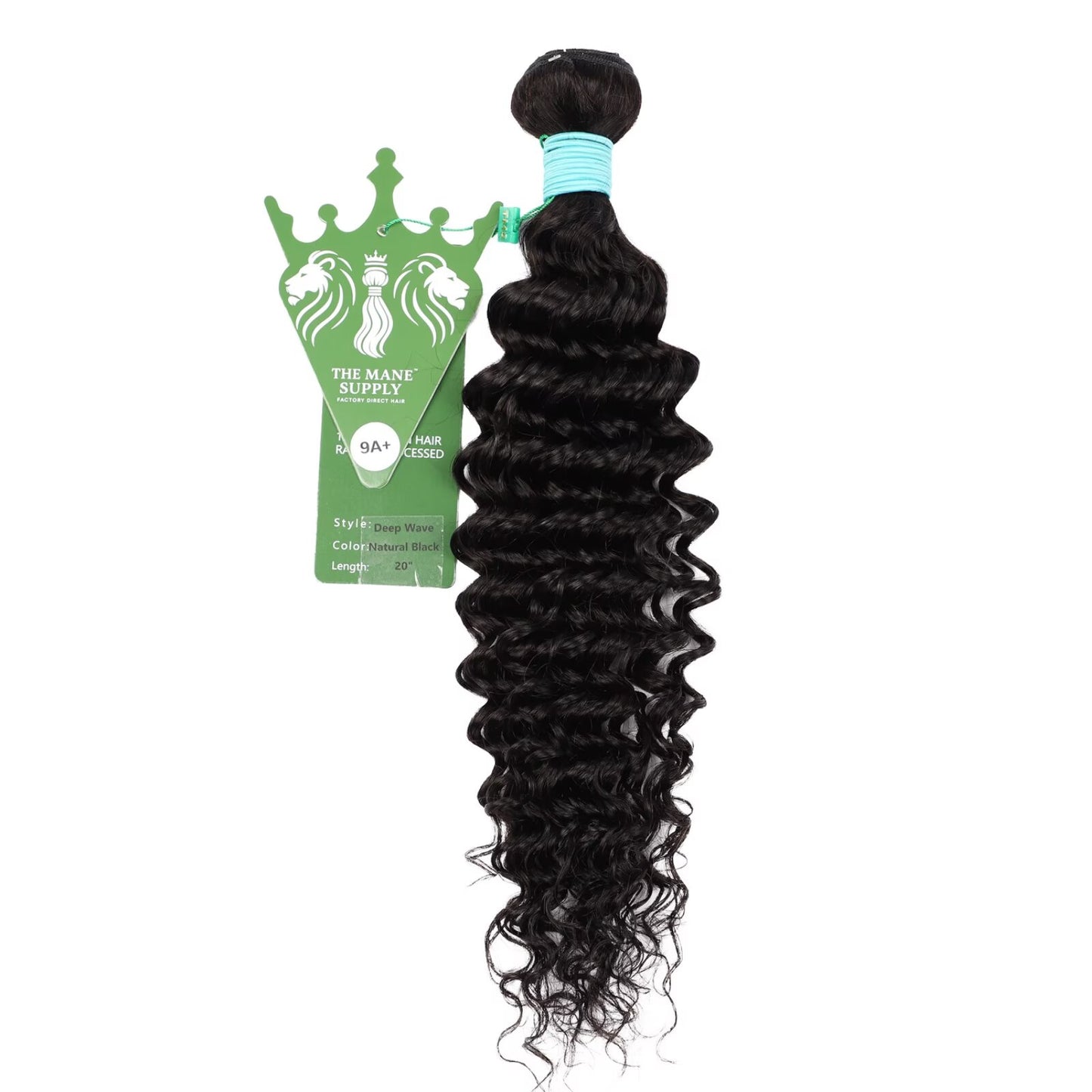 The Mane Supply Deep Wave Bundles Human Hair 9A+ 100% Unprocessed Virgin Human Hair 1b#