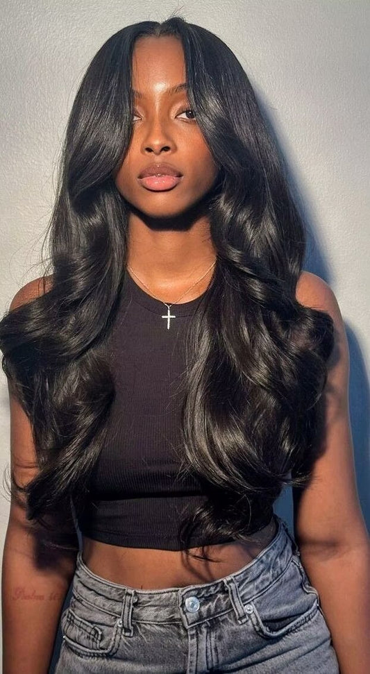 The Mane Supply Body Wave Bundles Human Hair 15A 100% Unprocessed Virgin Raw Remy Hair 1b#