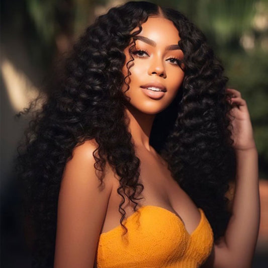 The Mane Supply Deep Wave Bundles Human Hair 9A+ 100% Unprocessed Virgin Human Hair 1b#