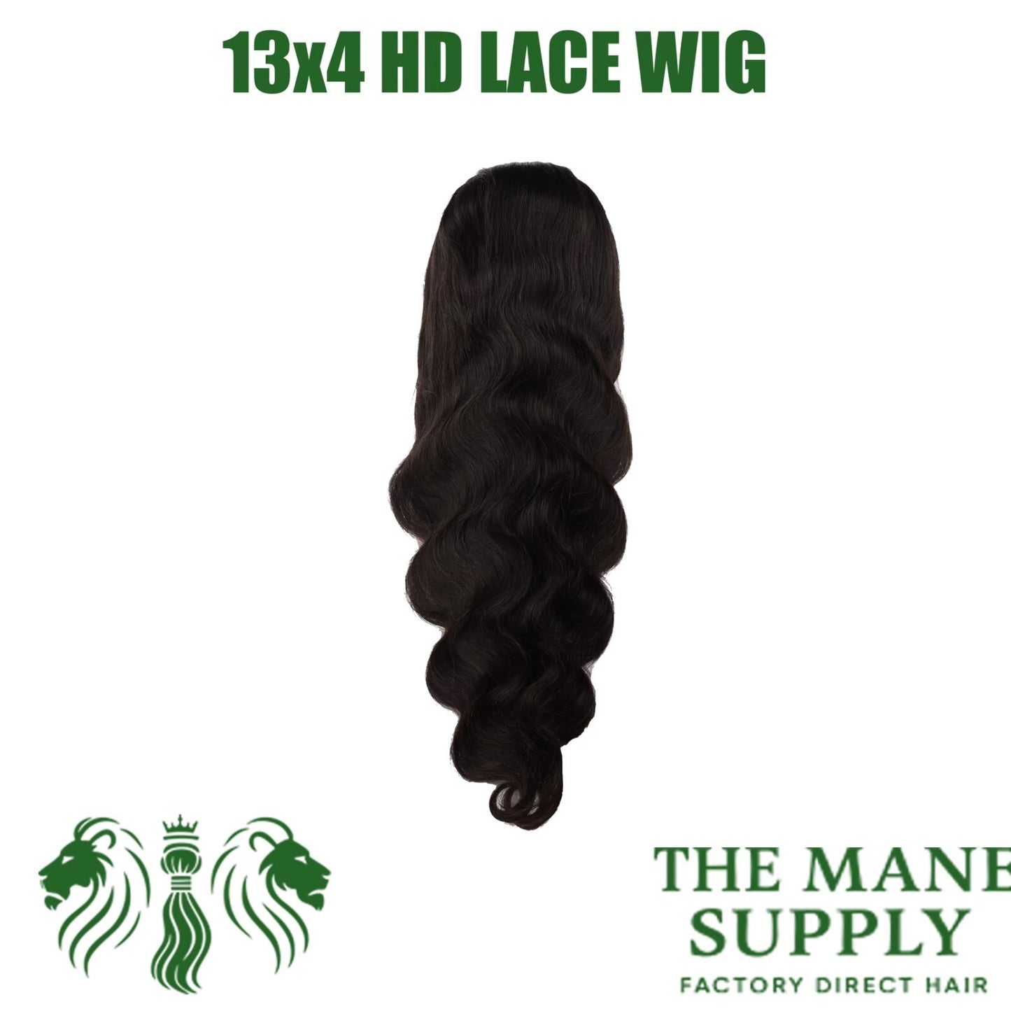 The Mane Supply 13x4 Body Wave HD Lace Front Wigs Human Hair Pre Plucked 200 Density Natural & Healthy Soft Comfortable